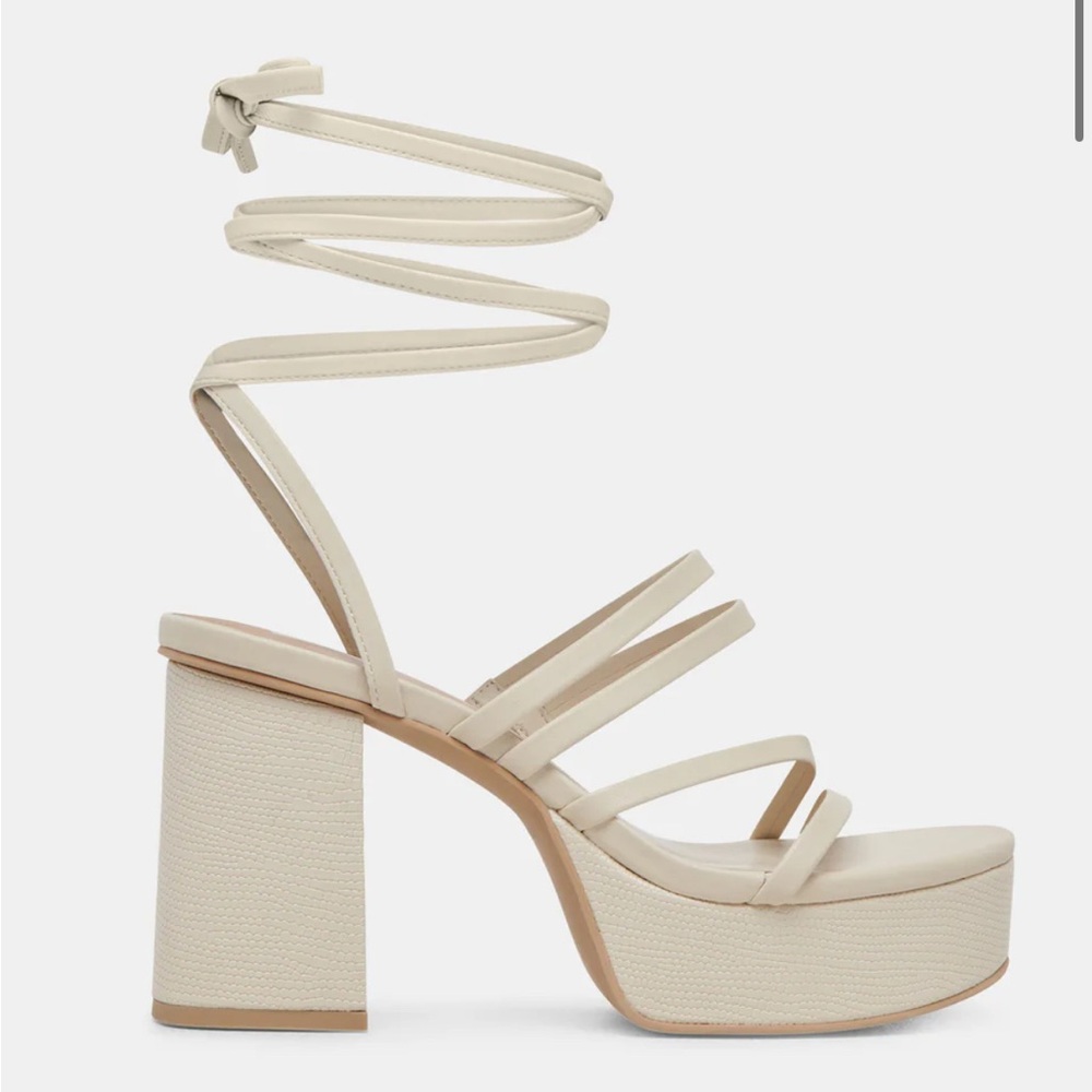 Dolce Vita Cream Platform Sandals